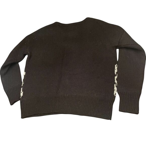 NWT Nordic Fair Isle Reindeer Knit Sweater M Holiday After Ski Cabincore Winter - Picture 3 of 7